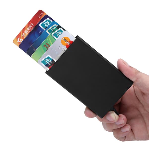 Korthållare med RFID-skydd Svart