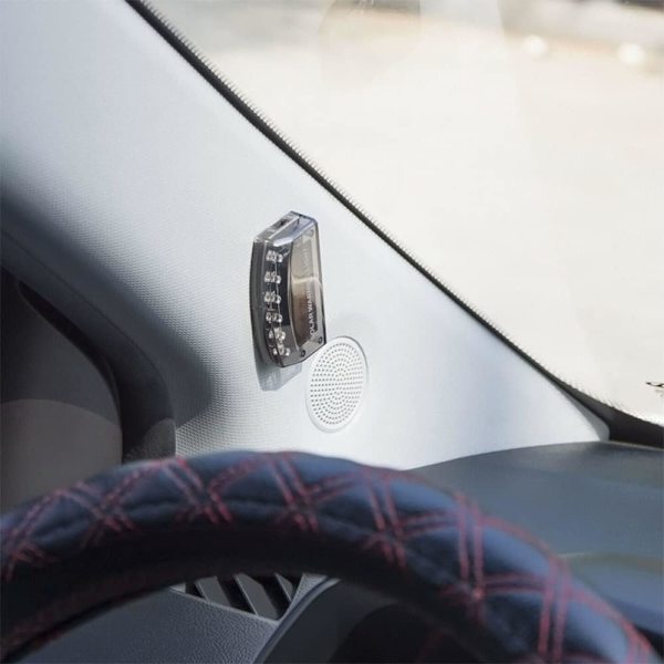 6 LED-varningsljus för bilalarm med sol- och USB-ström, An