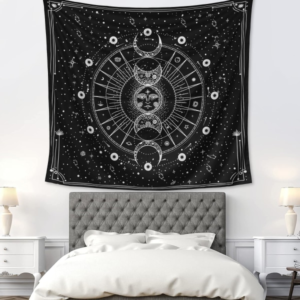 Tapestry for Soverom Estetic, Sun Moon Star Large Astrology Wal