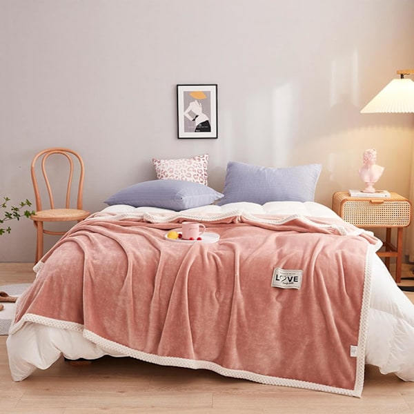 (100x150cm) Blødt Varmt Tæppe Aircondition Tæppe Letvægts Tæppe Sommer Køligere Tæpper til Seng, Sofa, Couch, Camping og Rejser