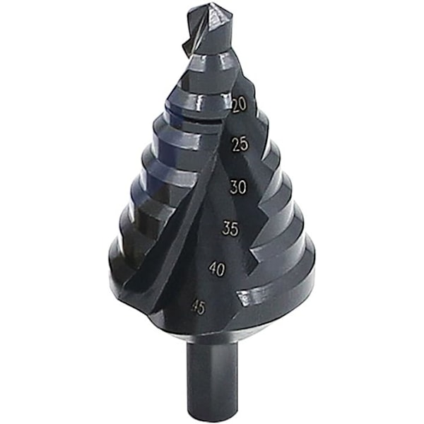 Nitrerad spiralformad stegborr - Multihålsborr - 10mm-45mm Totalt 8 hålstorlekar för hålborrning,