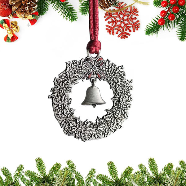 1 stk Solid Pewter Juletrær Ornament Håndlaget Metall DIY Henge Håndverk Samleobjekter for Juletrær Hjem Pa