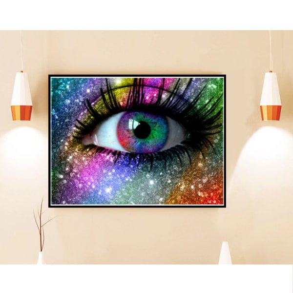 5d diamond painting colorful eyes (30x40cm) 7