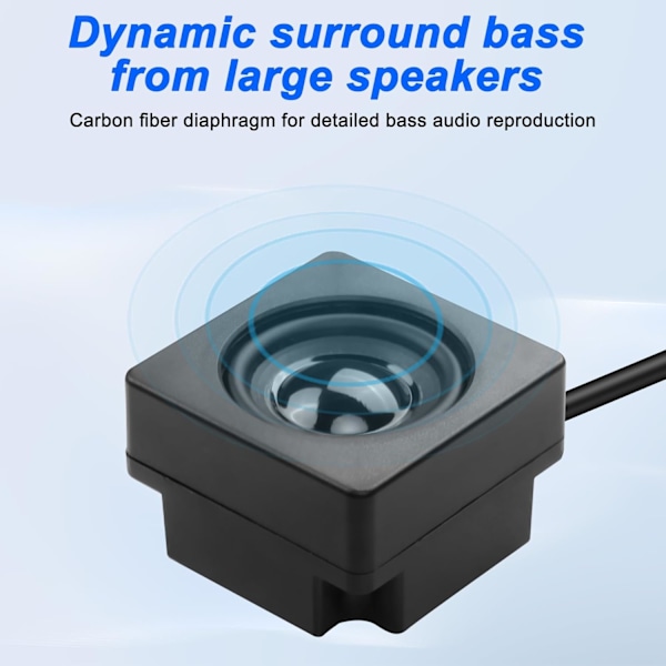 Mini stationär datorhögtalare med volymkontroll USB-driven dold stereohögtalare liten högtalare för PC laptop notebook
