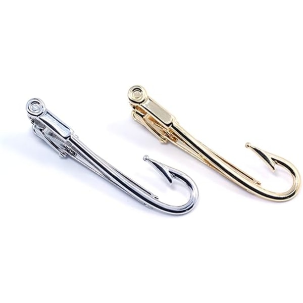 Fiskekrokar Slipsnålar Herr Silver Gyllene Ton Fritid Fiskare Sportmän Fäder Pappa Make Aktiviteter