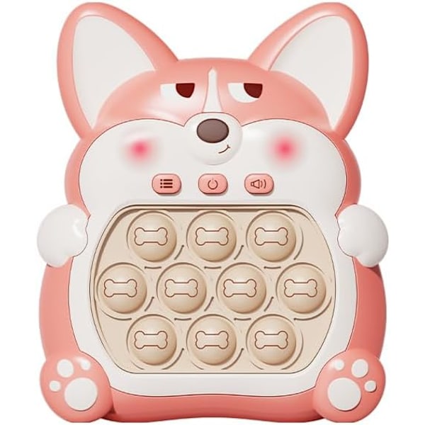 (Corgi Pink) Lysende Pop Fidget Sensoriske Legetøj Håndholdt Spil,Tryk