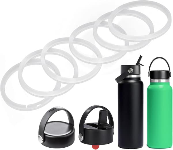 6 st O-ringar för HydroFlask Wide Mouth-lock, gummitätning för Hydro Flask-lock, passar Hydroflask packningsbyte