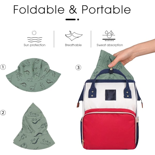 Baby solhatt solskydd hatt för baby pojkar flickor barn sommar hink hatt UPF 50+