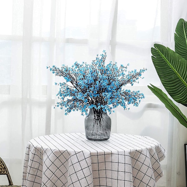 6 stk. kunstige gypsophila-blomsterbuketter i F