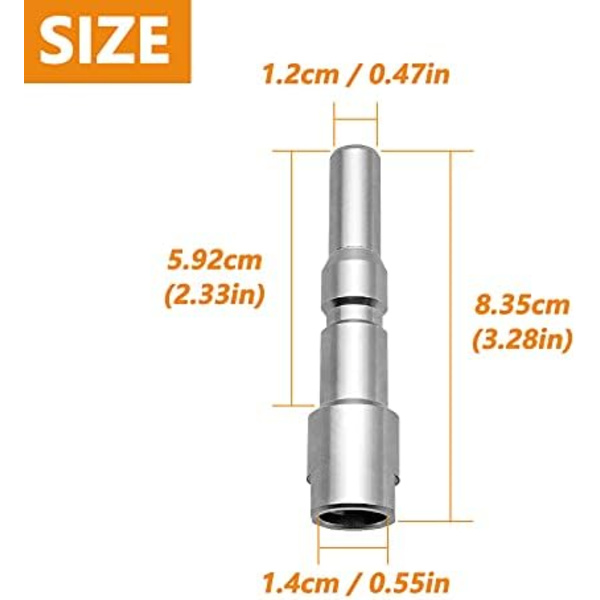 Sneskumflaskekobling, Pistol Adapter Kompatibel med Nilfisk/Kew/Alto Wap Calm Højtryksrenser Pistol Rustfrit Stål Forbindelse