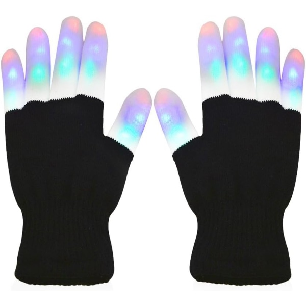 LED-hansker lysende/fargerike, LED-blitslys/flerfarget for fest/klubb/kveld/jul/Rac