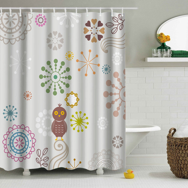 Shower Curtain 180x180（Style 8） – Machine Washable Thick Polyeste