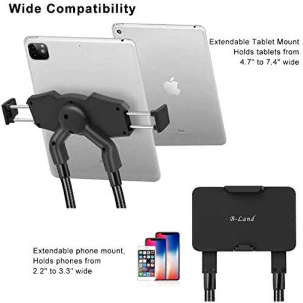 Tabletinpidike iPad-teline Universaali Puhelimenpidike, Laiska Teline, DIY Joustava Joutsenkaula-kiinnitys Useilla Toiminnoilla