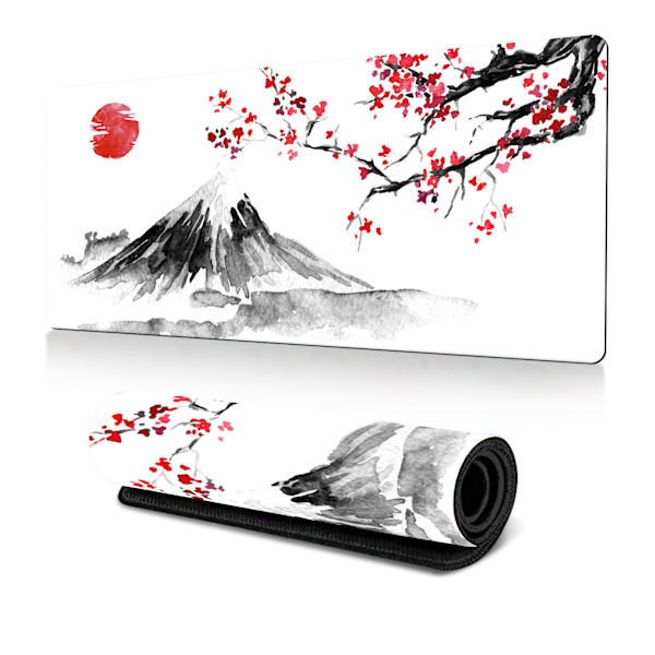 Japansk körsbärsblomma vit musmatta (31,5 × 11,8 × 0,12 tum) Utökad stor Pattern 2