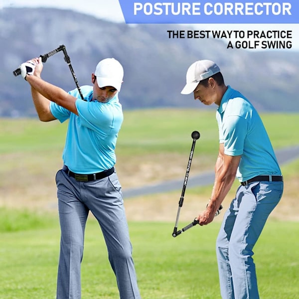 Golf Swing Trainer, Fällbar Golf Swing Träningshjälp Stick, Förbättra Hinge Underarm Rotation Justerbar