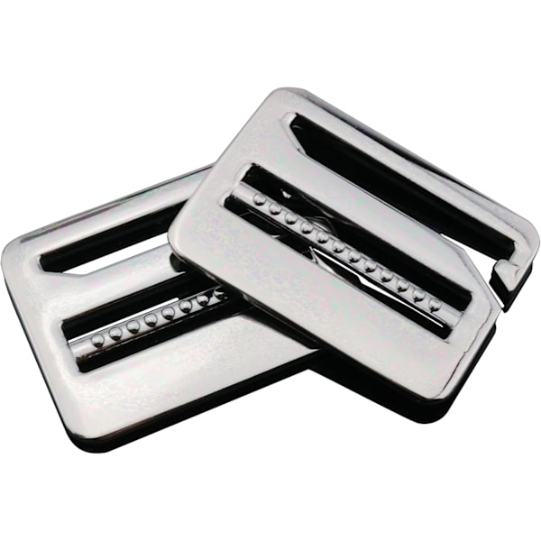 3,8×4,7×0,2cm Stege Lås Spänne 2st Pistolfärg Stark Metall Tri-Glide Spännlås Glidspännen Vävband Släppspänne
