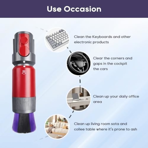 Dammfri dammborste utan repor kompatibel med Dyson V7 V8 V10 V11 V12 V15 Gen5 detect och Gen5 outsize dammsugare