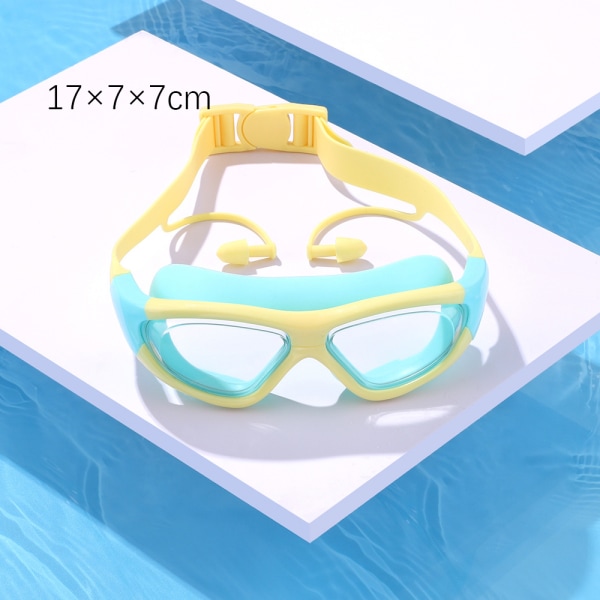 1 svømmebriller, anti-dug svømmebriller med ørepropper, næse