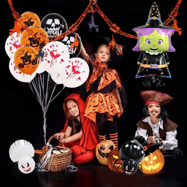 35 stykker Halloween-festdekorasjoner Banner Happy Halloween