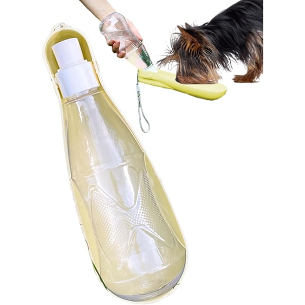 x Vattenflaska för husdjur, Resevattenflaska för hundpromenader, 450 ml Vattenflaskdispenser, Hundmugg för utomhusbruk