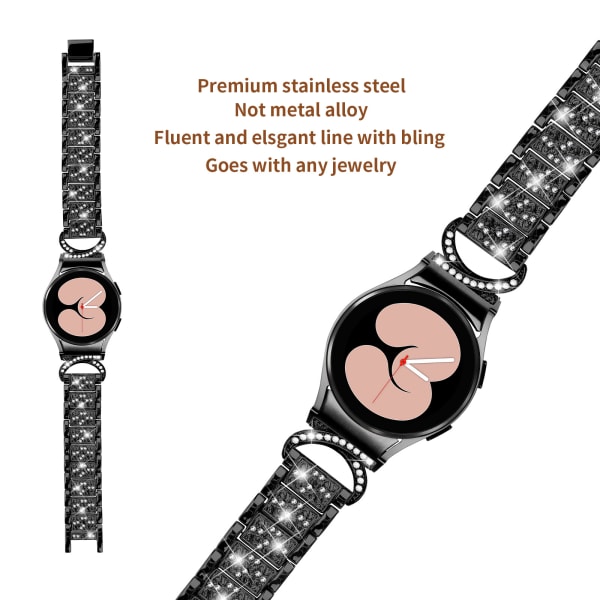 20 mm stropp kompatibel med Galaxy Watch 5/4 myk silikontrykt