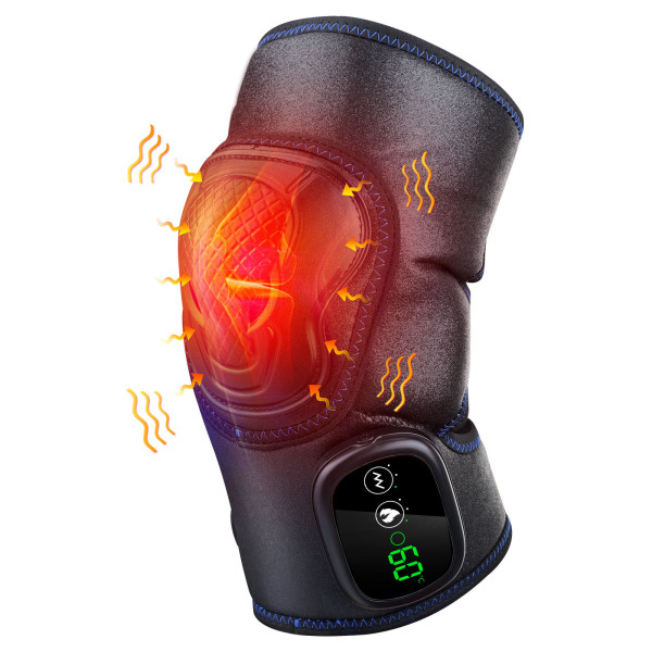 Vinter elektrisk opvarmede knæbeskyttere, tre-niveaus intelligent temperaturkontrol, varm komprimeringsmassage