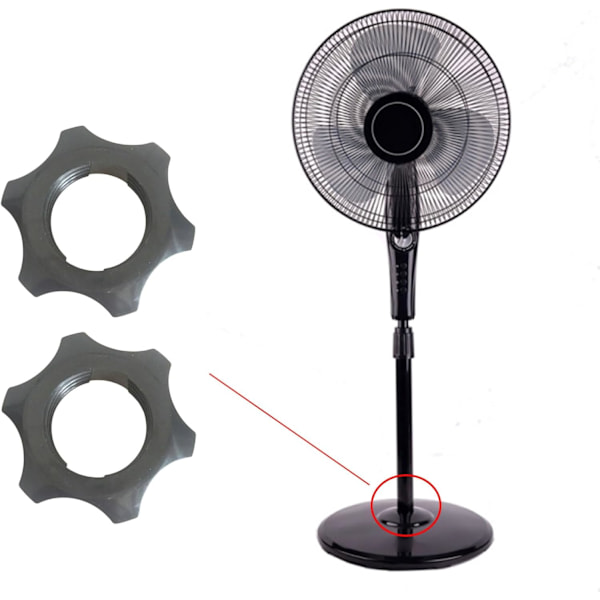 (6×3.6×3.6cm) Portabel Mutteruppsättning Elektrisk Fläkt Fixeringsmutter Ersättning ABS Textur Fixeringsmutter Lämplig för Elektrisk Fläkt Repa