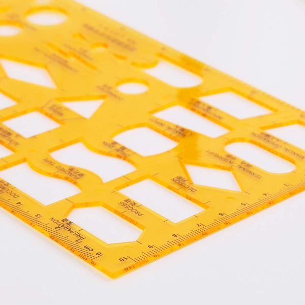 Hartsivirtauskaavio Symbolin Piirustusmallin Viivotin Stencil Mittausväline Opiskelijan Die Cuts Sanat Korttien Tekoon, kuten kuvattu