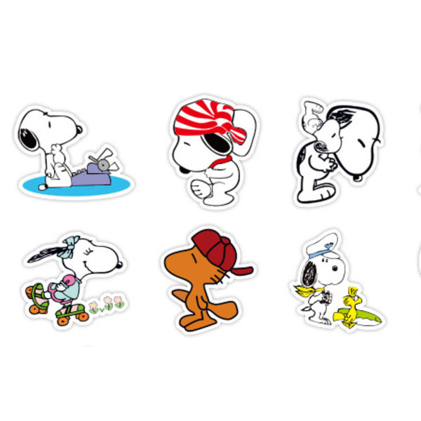 Snoopy har 50 ark - Tegneserie anime Snoopy Graffiti klistermærker