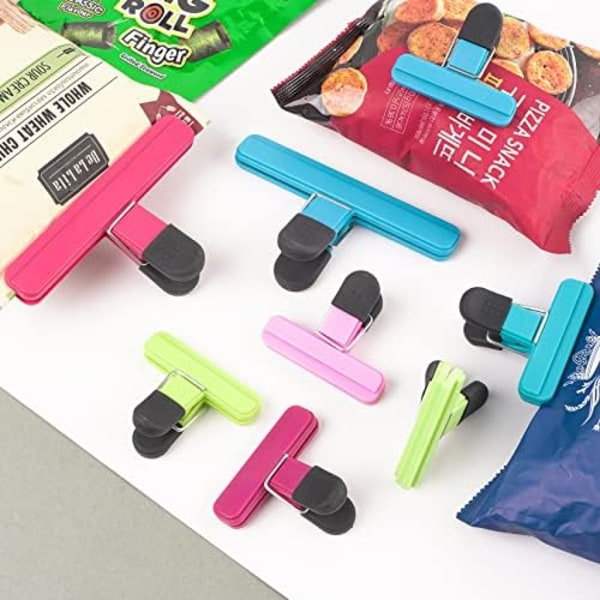 8-pakke Chipklips, Matposeklips, Kjøkkenforseglingklips, Poseclips for Kjøleskap, Brød, Mat, Oppbevaringspakker, Snacksposer
