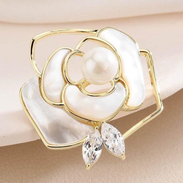 Blomsterbrosche til Kvinder Rhinestone Blomsterbrosche Pins Blomsterbroscher Smykker Gave til Mor Kone
