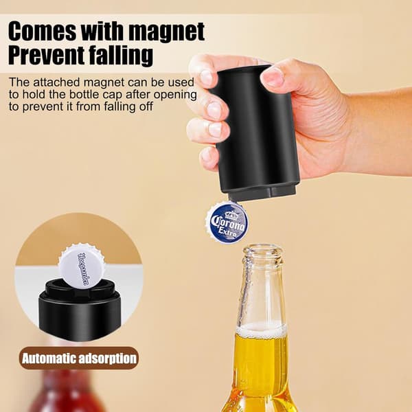 2 KPL Premium-pullonavaaja Destapadores de Cerveza Automaattinen pullonavaaja Pullonkorkin avaaja, Down-Pop Off -olutpullo O
