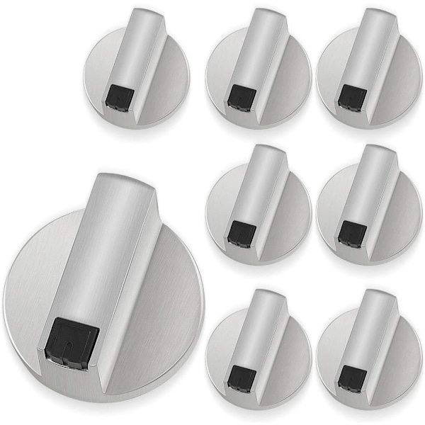 8 stk. Metall Komfyr Knapper, Universal Komfyr Knapper Ovn Kontroll Knapper Erstatning Tilbehør for Komfyr Gasskomfyr Ovn, 6mm
