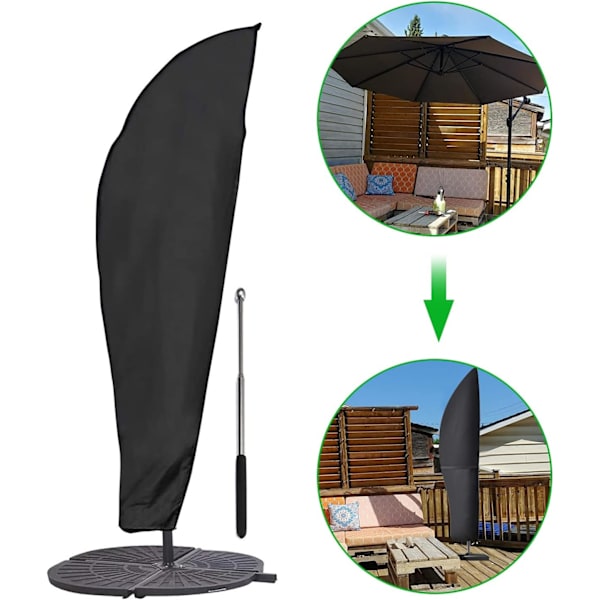 265x40/70/50cm, skyddande överdrag för utomhusparasol, offset-parasol