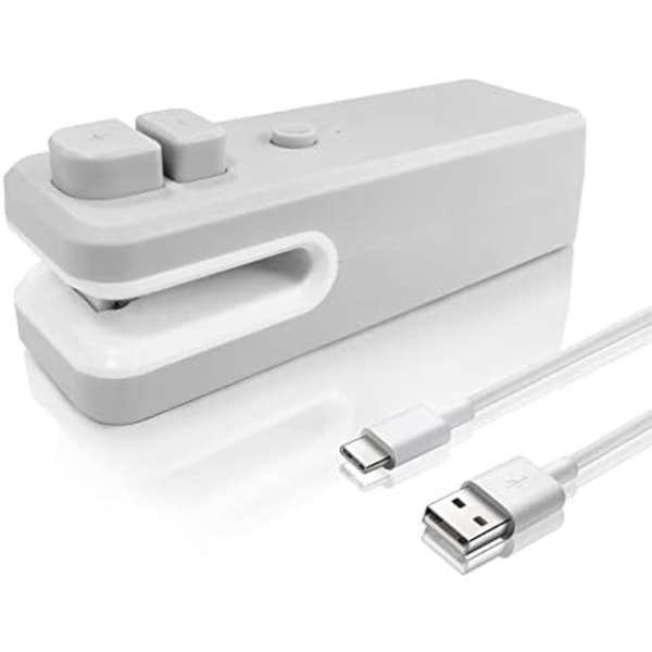 11x3x3,5 cm Mini-forsegler, Bærbar Vakuumforsegler og Kutter, 2 i 1 Oppladbar Varmeforsegler for Matlagringsplastposer, Snacks