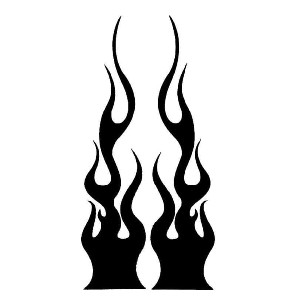 6 stk. Flamme-klistermærker, 19cm Bilstøvmærker 1 Autocol