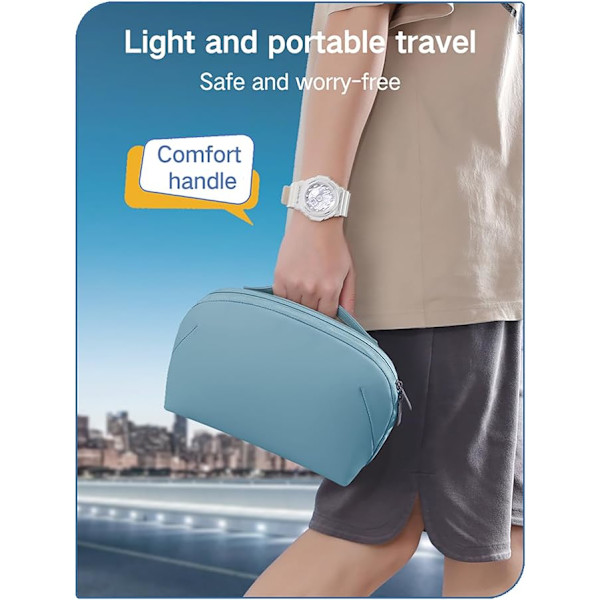 2 Elektronisk arrangør tilbehør Tech Pouch, Reise tilbehørsveske for elektronikk, bærbar lagring