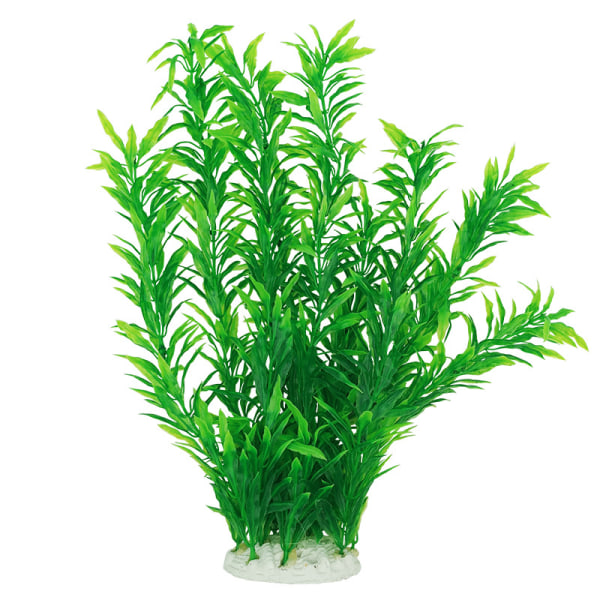 Kunstige grønne planter Silke - Plast - Akvariedekorasjon - Fisk Levende Simuleringsplante skapning A