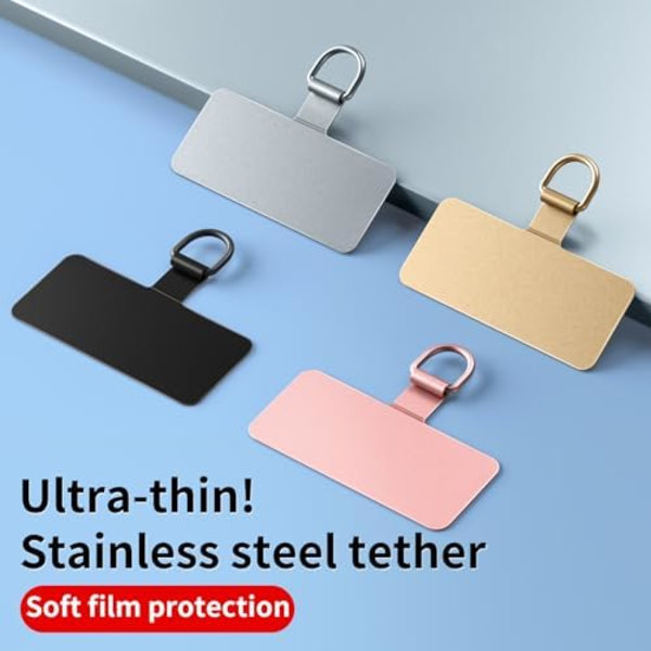 47x20mm Metallisk Telefonfäste för iPhone, Mobiltelefonhalsbandspatch, Telefonrem Ersättningsdel för Alla Fullt Telefonfodral