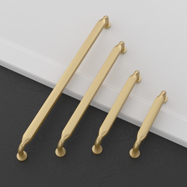 10 stk. Børstet Messing Kjøkken Skaphåndtak 96mm Sink Legering Gull Møbelhåndtak med Skruer, for Skrivebord, Skuffer,