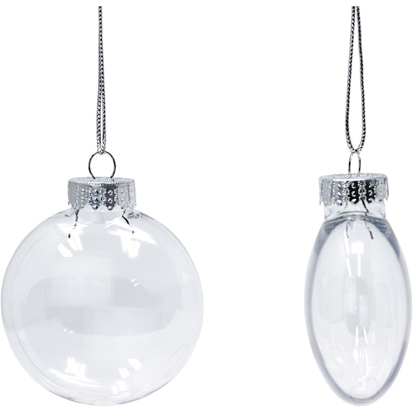 8×8×8cm 80mm (3.15\") Transparenta Plastskivor - Plastprydnader för Hantverk - Fyllbara Runda Skivprydnader - Försträngda