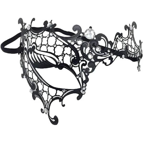 2 stk. venetianske masker, metalmaske parmasker til maskerade, bal, karneval