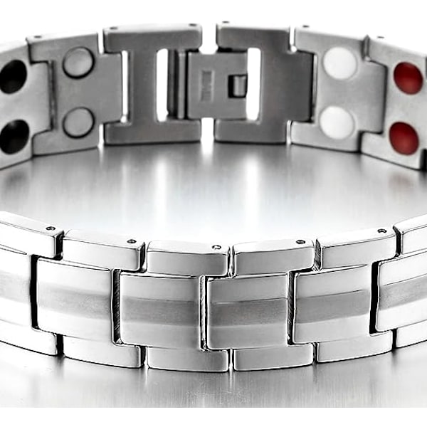 Förfinad Stil - Magnetarmband i Titan för Män - Element wit