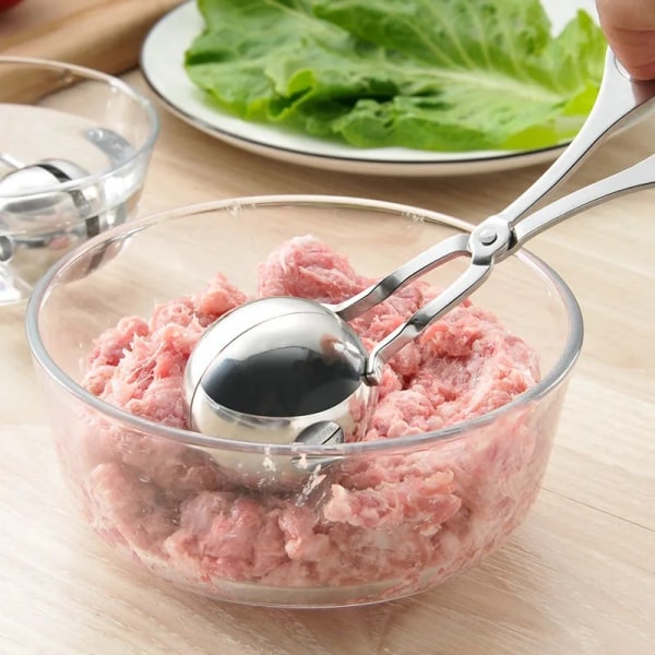 2 stk. Kødboller Klip, Rustfrit Stål Non-Stick Kødboller Maker, Mea