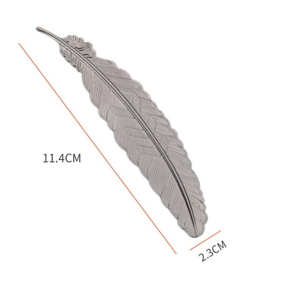 9kpl Elegant Metal Feather Kirjanmerkit Simple Feather Shape Metalli