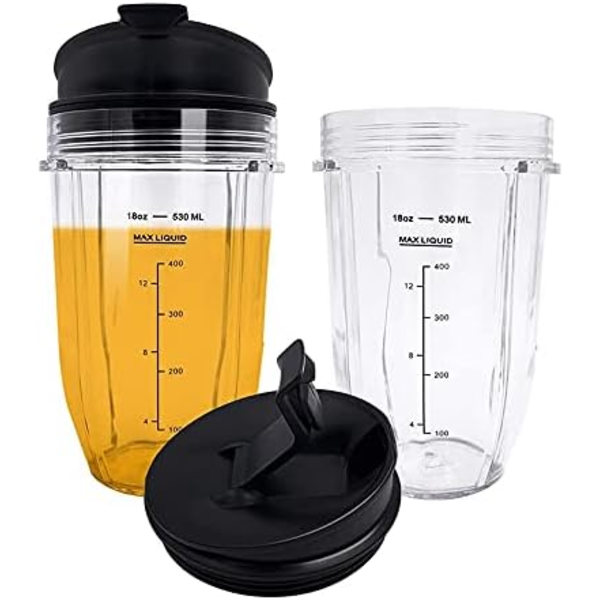 (3.9x4.7\") 2-pack Ninja Blenderkopp med lock för Ninja IQ BL480 BL