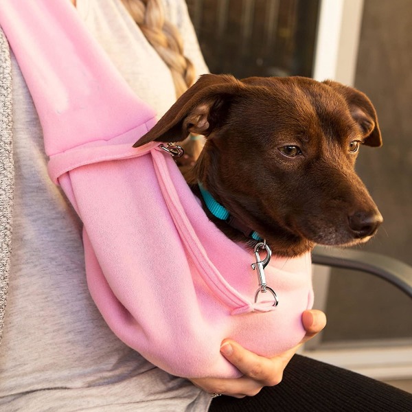 Hundslingväska för hund och katt, handsfree, vändbar, mjuk djurbärväska
