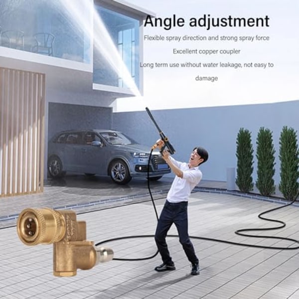 Pikaliitettävä kääntyvä liitin Säädettävä 4500psi painepesurin suutin puutarhatarvikkeet.