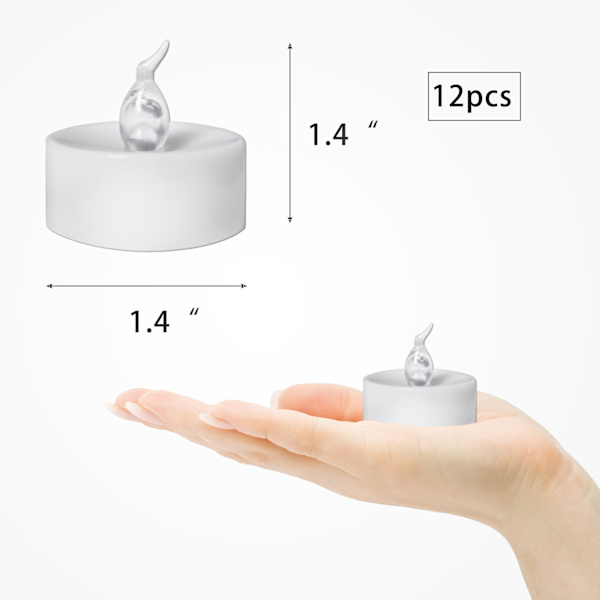 Silver Flameless Votive Candles, Set of 12 Batteridriven Flimrande LED-värmeljus för Bröllop Ce