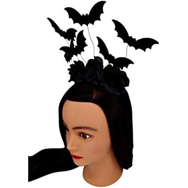 Halloween-hodeband med svarte flaggermus - Kostymetilbehør